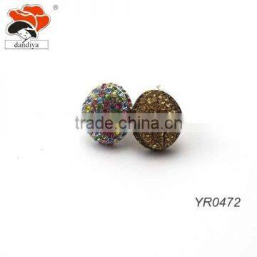 beautiful Stainless Steel Ring Ellipse Crystal Jewelry Rings