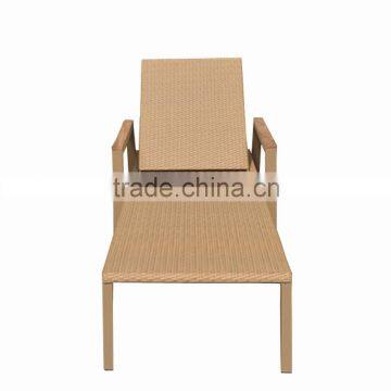 Wicker Teak Handrails With Wheels Rattan Product Modern Outdoor Lounge Chair photo-4