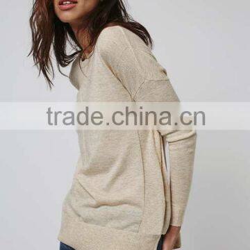 2016 Women Fine Knit Stitch Panel Jumper HSS3034 photo-2