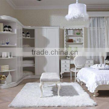 Hot Sale Kids Furniture White Color Princess Design Children Bedroom Furniture Set photo-2