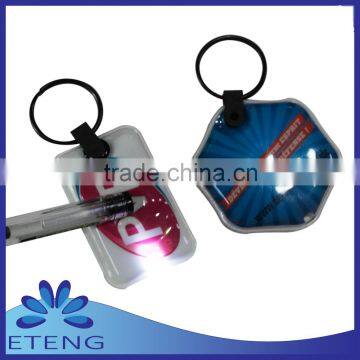 Souvenir pvc led flashlight keychain