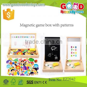 new product OEM natural wooden magnetic whiteboard in high quality Magnetic game box with patterns EZ2042                        
                                                Quality Choice