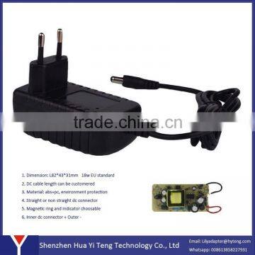 9vdc 2A wall adaptor with Barrel Plug, 2.1mm I.D. x 5.5mm O.D.