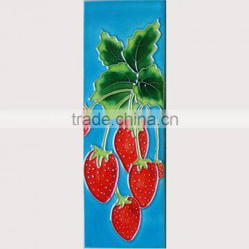 Hand painted wall hanging art ceramic tile