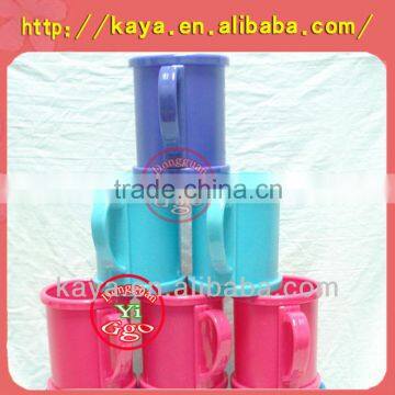Pvc mug cup with ABS cup and soft pvc grip