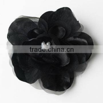 Black Bold Bridal Flower Wedding Hair Accessories