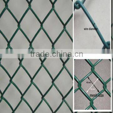 Sports ground chain link fence/Hot Dipped Galvanized Farm Fencing Chain Link Fence/cheap garden fence Yaqi supply