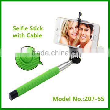 New Product 2015 Portable Mobile Camera Remote Control Wire Selfie Stick