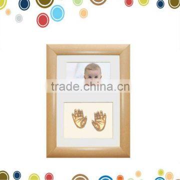 Modern baby 3D handprint with high quality frame