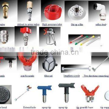 airless paint sprayer parts spray gun pressure hose nozzle tips HS code 8424902000, 84242000