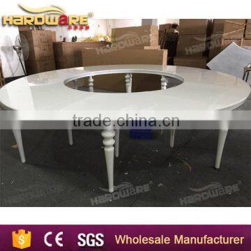 Wholesale Round Moon Wedding Banquet Table , White Top Dining Table Supplier's Choice photo-2