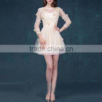 New arrival design sexy evening dress with long sleeves