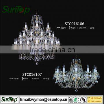 2016 home decoration crystal chandelier candle holders with LED bulb