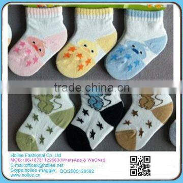 Cheap baby socks with Animal designs 100% cotton