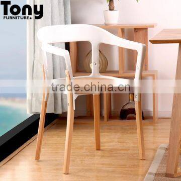 Classic Wood Living Furniture Steelwood Chair Metal Concise Wooden Chair