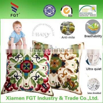 2016 Hot selling flower design latex throw pillow