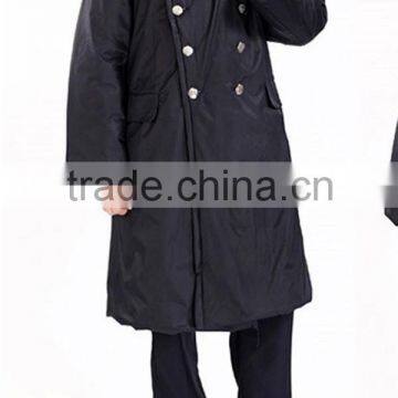 Black Long Winter Padded Cotton Overcoat Outdoor Men Jacket