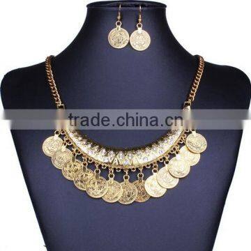 Coin Plate Necklace, Boho Necklace, Bohemian Statement Necklace,Vintage Turkish Coin Necklace,Tribal Coin Necklace photo-2