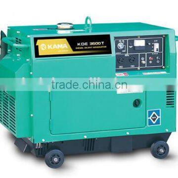 KAMA 3.75kva DC output Single phase small diesel generator silent type for sale