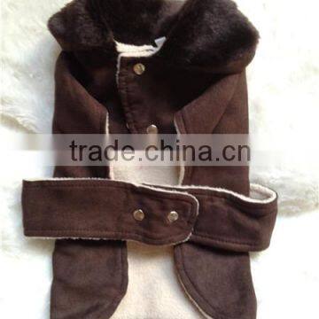 The most newest handsome Micro-suede fabric pet winter coat/ dog clothes apparel