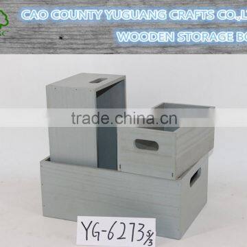 recycling wooden crates hoome depot with handle and custoom logo