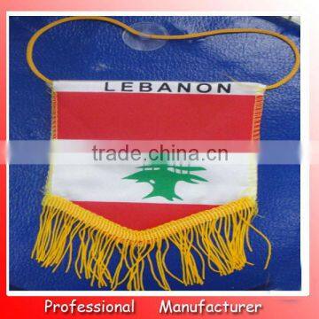 promotion roll up banner, 8*12cm Lebanon banner,170T polyester banner flag