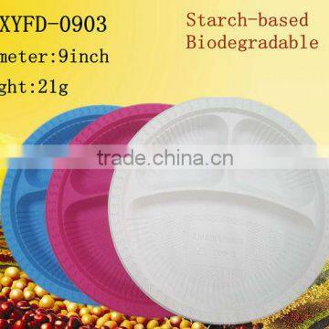 Cornstarch Biodegradable Disposable Dinnerware Plastic Plates photo-3