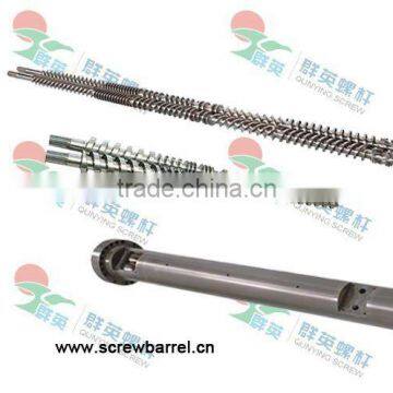 conical twin screw and barrel for plastic extruder