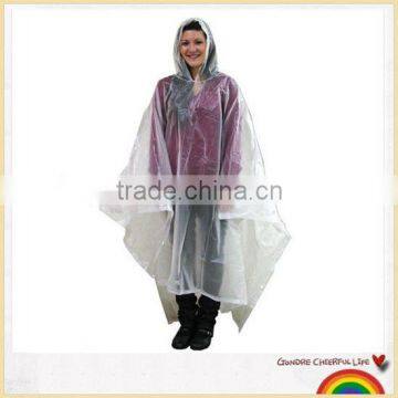 PEVA clear rain cape