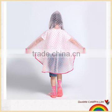 Thicker pull over children clear plastic raincoat poncho