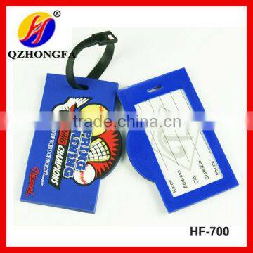 Blue New Design 3D PVC Luggage Tag