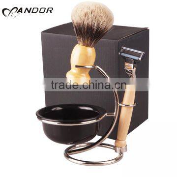 promotion Natural wood beard brush kit