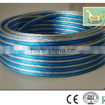 Hot sale transparent blue OFC Speaker cable