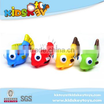 wholesale Baby bath toy animal 4pcs fish toy vinyl baby bath toy organizer