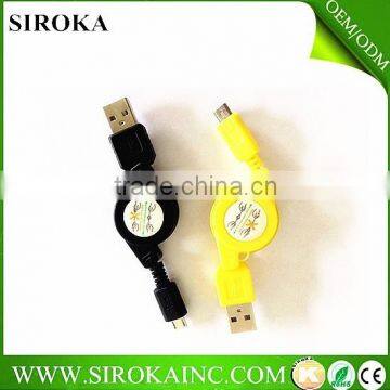 Colorful USB 85cm Flat Micro Cable Usb 3.0 Data Link Cable for Samsung /MP3/MP4