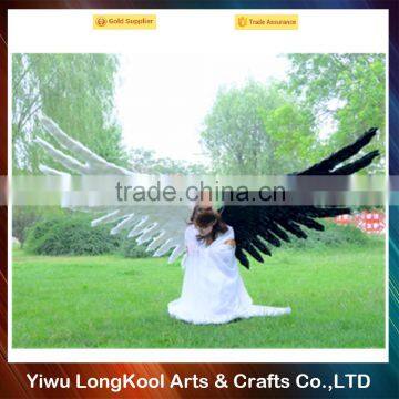 Wholesale Christmas Birthday Party Decoration Adult Fairy Wings Black and White Large Feather Angel Wings photo-2