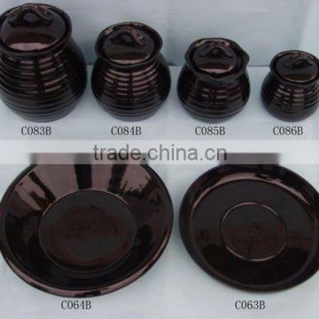 black glazed ceramic for daily use