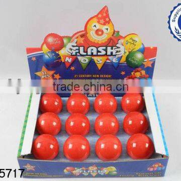 promotion plastic toys flash clown nose toys 12pcs