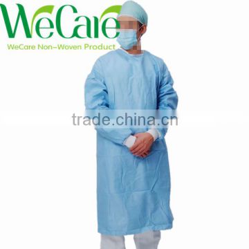 medical sterile blue SMS isolation gown for hospital