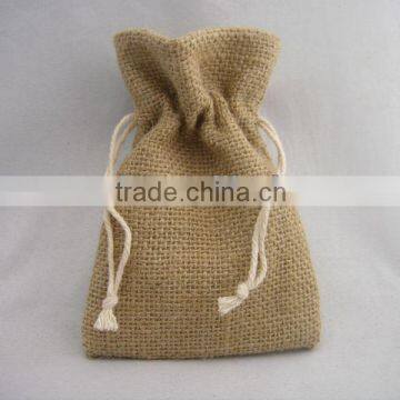 jute bag for jewelry / jute jewelry pouch