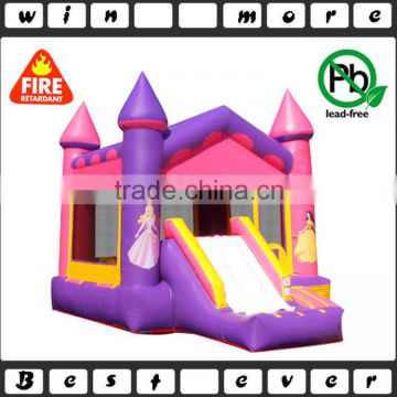 commercial used inflatable baby jumper prices, purple princess v-roof combo for sale