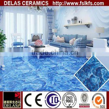 Ocean Blue Bathroom Floor Glazed Roof Tiles