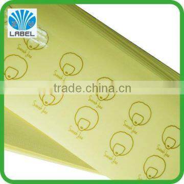 Reliable supplier printing labels for plastic cups, custom adhesive labels plastic sticker
