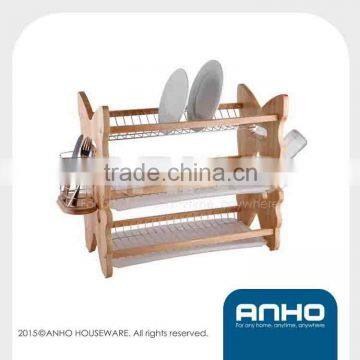 3 tiers wooden dish rack in favourable price