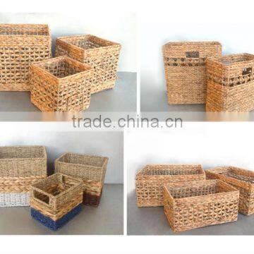 Set of water hyacinth storage basket
