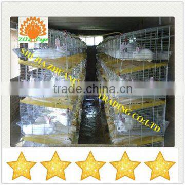 hot dip galvanized 12 rabbits cage farm with clean dung tray