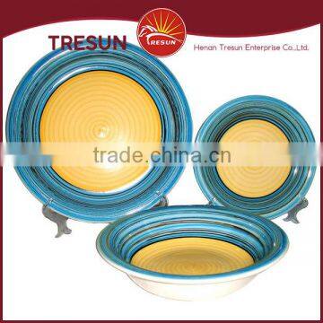 Round Shape 18pcs Handpainted Ceramic Dinnerware/stoneware Dinnerset Tableware Made in China photo-4