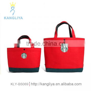 Customized logo vintage felt shopping tote bag