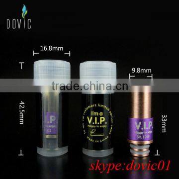 Cool long wide bore drip tip from Dovic