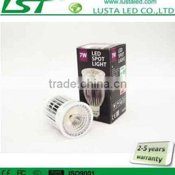 Spot Bulb LED COB 7W, Anti-glare Lens Design, 90-100lm/W, 3 Years Warranty,LED GU10 7W Dimmable